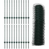  Heksagonalna ograda s stubom 50 x 0,8 m Čelik premazan PVC-om | shoptok.hr