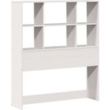 vidaXL Krevet s regalom za knjige bez madraca bijeli 90x190cm borovina | shoptok.hr