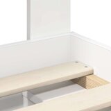  Konstrukcija postelje Bela 140 x 200 cm Masivno borovo les, (5000103516) | Shoptok.si