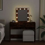 vidaXL Toaletni stolić LED boja dimljenog hrasta 100 x 40 x 130 cm | shoptok.hr