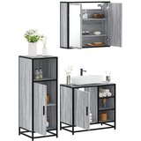 Maison Chic Kopalniški sestavi - Kopalniško pohištvo 3 kosi siva sonoma inženirski les, (21788350) | Shoptok.si