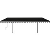 Ročno zložljiva tenda z LED lučkami 6x3 m antracitna | Shoptok.si