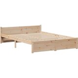 vidaXL Okvir kreveta bez madraca 140 x 190 cm od masivne borovine | shoptok.hr