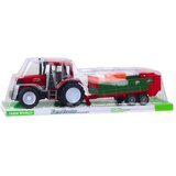  Poljoprivredni traktor sa zelenom prikolicom i sijenom crveni 62 cm | shoptok.hr