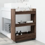  Uska kolica za pohranu s 3 razine boja hrasta konstruirano drvo | shoptok.hr