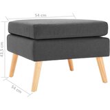  Tabure od tkanine tamnosivi | shoptok.hr