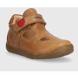 Geox Otroški usnjeni sandali rjava barva | Shoptok.si