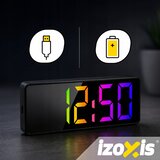 Moderna budilka LED RGB USB in prikazom temperature 16cm | Shoptok.si