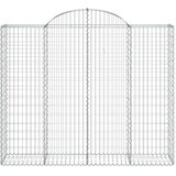  Obokane gabion košare 3 kosi 200x50x160/180 cm pocinkano železo | Shoptok.si