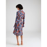 French Connection Dolga srajca 'ADALINA' mornarska / svetlo modra / oranžna | Shoptok.si
