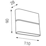  LED2 - LED spoljašnje zidno svetlo FLAT 2xLED/3W/230V antracit IP54 | Eponuda.com