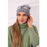 Kesi marka niezdefiniowana Cap with fleece Dolores K303 light grey+dark grey+white Cene