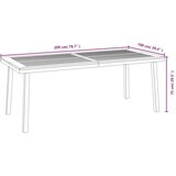  Vrtna garnitura - 7-dijelni vrtni blagovaonski set od bagremovog drva i metala - Dužina stola 200 cm 6 | shoptok.hr