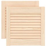  Vrata za omarico z letvicami 2 kosa 39,5x39,4 cm trdna borovina, (21413156) | Shoptok.si