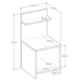 Hanah home Vıdora - white white nightstand | ePonuda.com