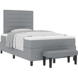  s opruga kutije Svijetlo siva 120 x 190 cm tkanina | shoptok.hr