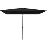 vidaXL Zunanji senčnik s kovinskim drogom 300x200 cm črn | Shoptok.si