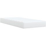  s oprugama i madracem bijeli 90 x 200 cm od umjetne kože | shoptok.hr