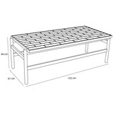 Hübsch Črno-bela/v naravni barvi klubska mizica v hrastovem dekorju 61x132 cm Motif – | Shoptok.si