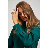 Marisse Emerald Shirt With Decorative Buttons Cene