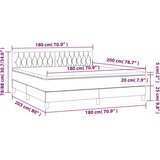 vidaXL Box spring postelja z vzmetnico temno modra 180x200 c | Shoptok.si
