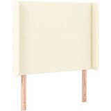  Uzglavlje s ušima krem 83x16x118/128 cm od umjetne kože | shoptok.hr