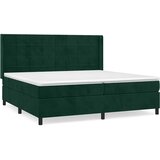  Krevet s oprugama i madracem tamnozeleni 200x200 cm baršunasti | shoptok.hr