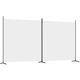 vidaXL Sobna pregrada s 2 panela bijela 348 x 180 cm od tkanine | shoptok.hr