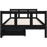  Okvir za dječji krevet s ladicama crni 90 x 200 cm od borovine | Eponuda.com