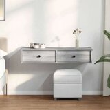 vidaXL Stenska polica s predali siva sonoma 100x37,5x19 cm inž. les | Shoptok.si