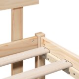 vidaXL Krevetna konstrukcija s uzglavljem 90x190 cm od masivnog drva borovina | shoptok.hr