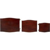  Nesting bočni stolovi 3 pcs Smeđa Čvrsto mahagonijsko drvo | shoptok.hr