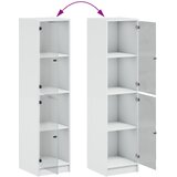  Visoka komoda sa staklenim vratima bijela 35 x 37 x 142 cm | shoptok.hr