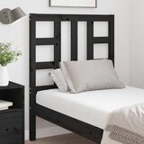  Uzglavlje za krevet crno 81 x 4 x 100 cm od masivne borovine | shoptok.hr