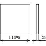 LED kupatilski panel za spušteni plafon STELLA LED/28/32/36/40W/230V 59,5x59,5 cm IP44 | Eponuda.com