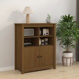 vidaXL Komoda medeno rjava 83x41,5x100 cm trdna borovina Cene