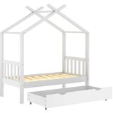 vidaXL Okvir za dječji krevet s ladicom bijeli 70 x 140 cm od borovine | shoptok.hr