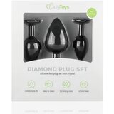 EasyToys - Anal Collection Komplet analnih čepova sa biserom, crni | shoptok.hr