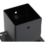  Postolja za stupove kvadratna 12 kom čelik presvučen prahom Antracitno siva 121 x 121 mm | Shoptok.si