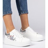 Gemre White-silver women's sports sneakers Zelinda | shoptok.hr