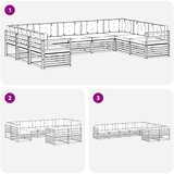  Set vanjskih sofa 9 pcs Bijela i antracit 404 x 245,5 x 73 cm | shoptok.hr