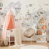 Foto tapeta - Minimalist Map for Children\'s Room 98x70 Samoljepljiva | shoptok.hr