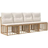  Zunanja garnitura za sedenje 11 pcs Naravna in krem bela, (5000270545) | Shoptok.si