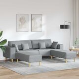 SOFA s jastukom 3 pcs Svijetlo siva tkanina | shoptok.hr