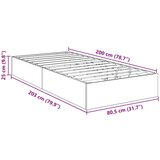  Ottomanska postelja Siva Sonoma 203 x 80,5 x 25 cm, (5000121535) | Shoptok.si