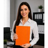  Cardboard Folder with Elastic Band, Lacquered, A4, 300 g/m2, Orange | shoptok.hr