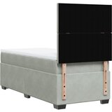  Box spring krevet s madracem svjetlosivi 100x200 cm baršunasti | shoptok.hr