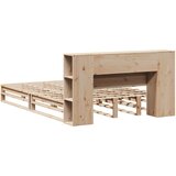 vidaXL Krevet s regalom za knjige bez madraca 140x190 cm masivno drvo | shoptok.hr
