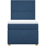  Krevet s oprugama i madracem plavi 90 x 200 cm od tkanine | shoptok.hr