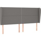  Uzglavlje s ušima tamnosivi 203x23x118/128 cm od tkanine | shoptok.hr